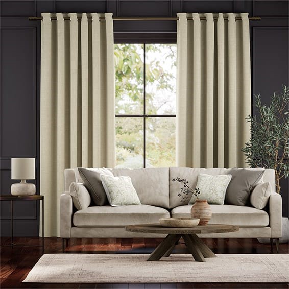 Bijou Linen Latte  Curtains