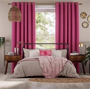 Bijou Linen Magenta Curtains thumbnail image