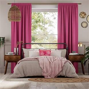 Bijou Linen Magenta Curtains thumbnail image