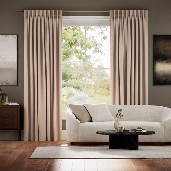 Bijou Linen Mink  Curtains