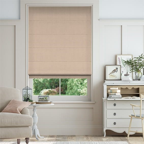 Bijou Linen Mink  Roman Blind