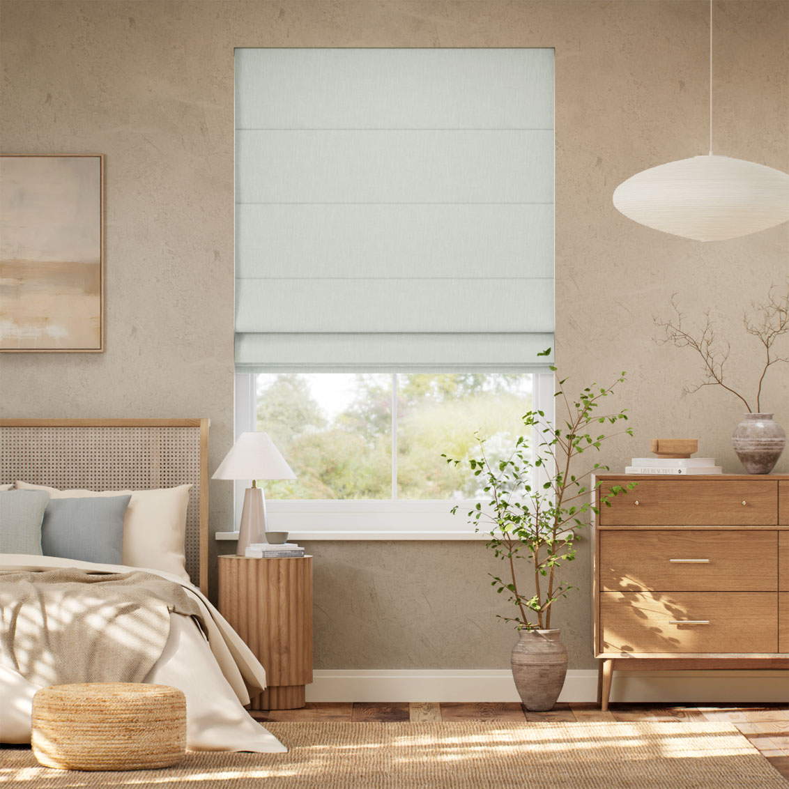 Bijou Linen Mint Roman Blind