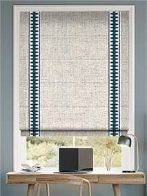 Bijou Linen Oatmeal & Ascott Teal Roman Blind thumbnail image