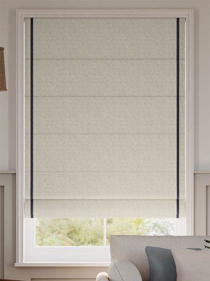 Bijou Linen Oatmeal & Indigo Roman Blind thumbnail image