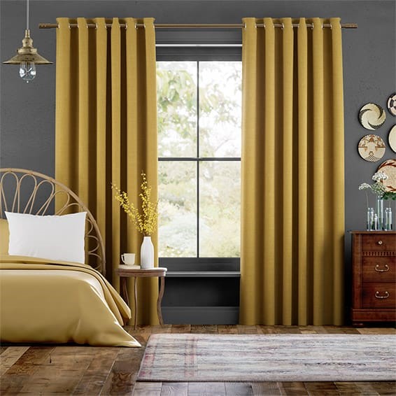 Bijou Linen Sunflower  Curtains