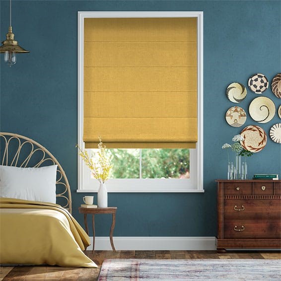 Bijou Linen Sunflower  Roman Blind