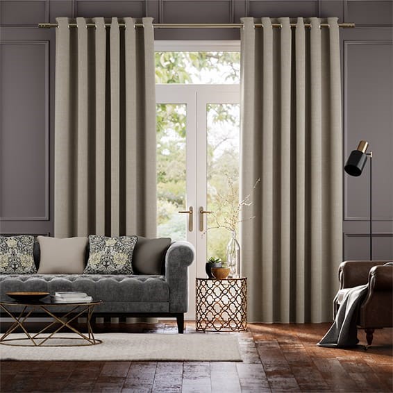 Bijou Linen Taupe  Curtains