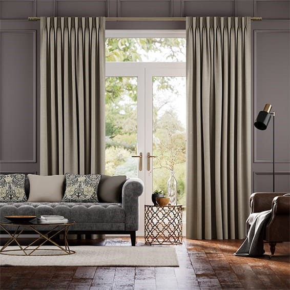 Bijou Linen Taupe  Curtains