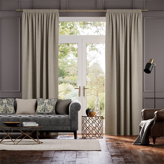 Bijou Linen Taupe  Curtains