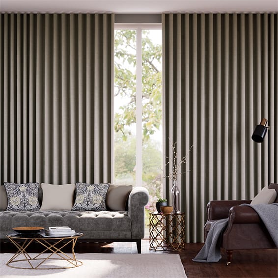 Bijou Linen Taupe  Curtains