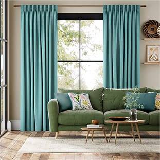 Bijou Linen Turquoise Curtains thumbnail image