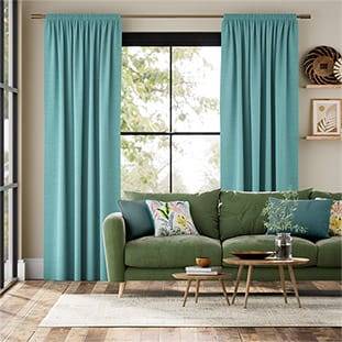 Bijou Linen Turquoise Curtains thumbnail image