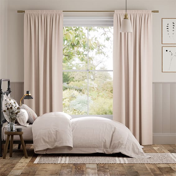 Bijou Linen Vintage Pink Curtains