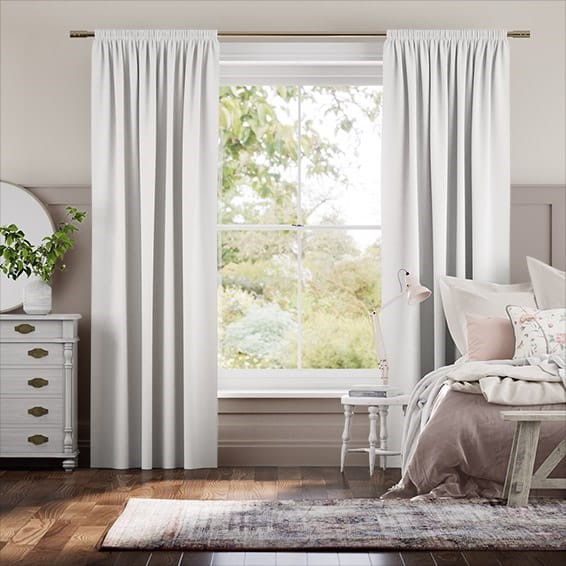 Bijou Linen White Curtains