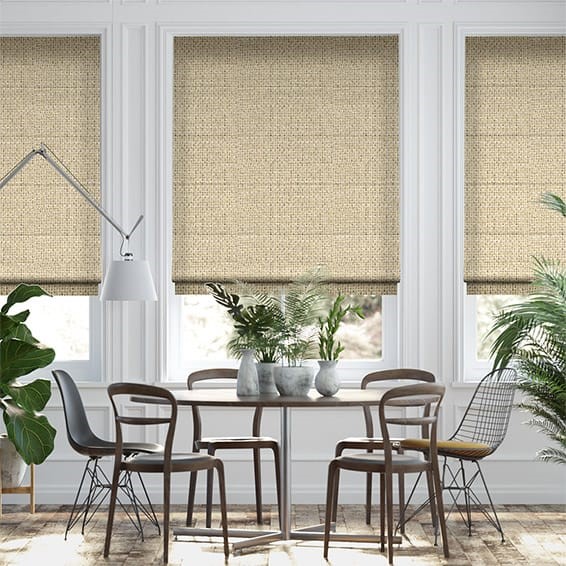 Bingham Basket Beige Roman Blind