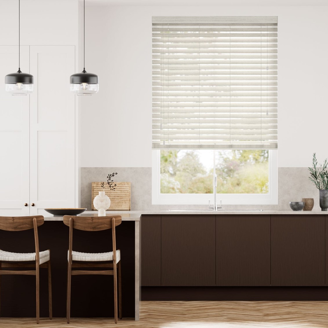 Birch Bark Faux Wood Blind - 50mm Slat