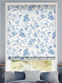 Bird Toile French Blue Roman Blind thumbnail image