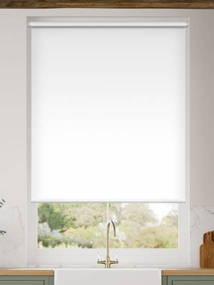 Electric Titan Blackout Pristine White Roller Blind thumbnail image