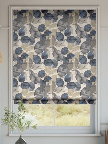 Blakely Linen Vintage Indigo Roman Blind thumbnail image