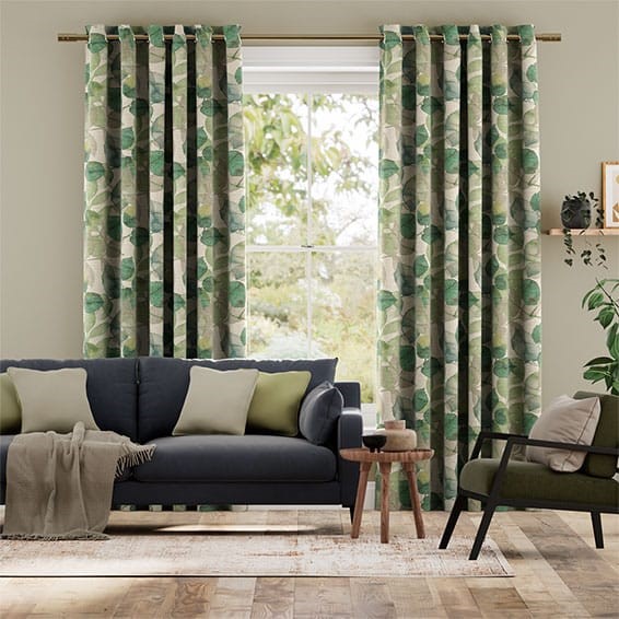 Blakely Linen Vintage Lily Pad Curtains