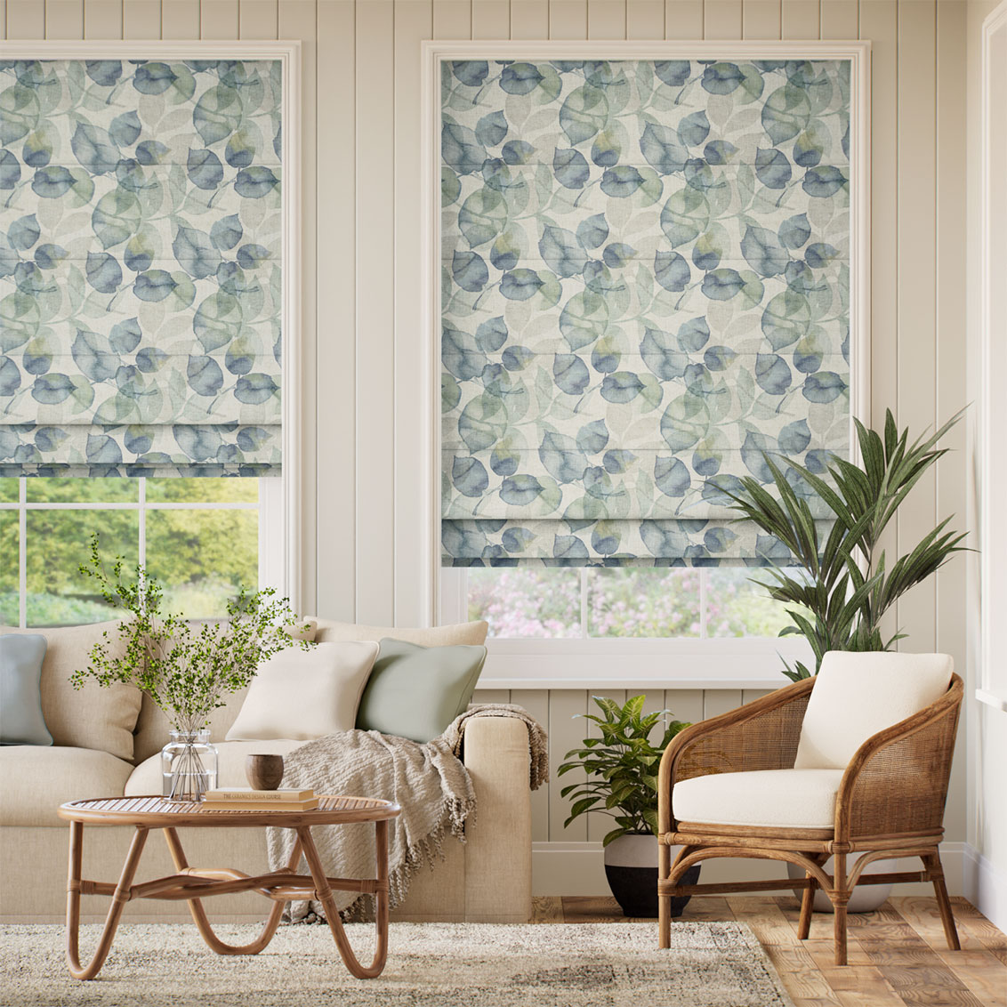 Blakely Linen Vintage Mineral Roman Blind