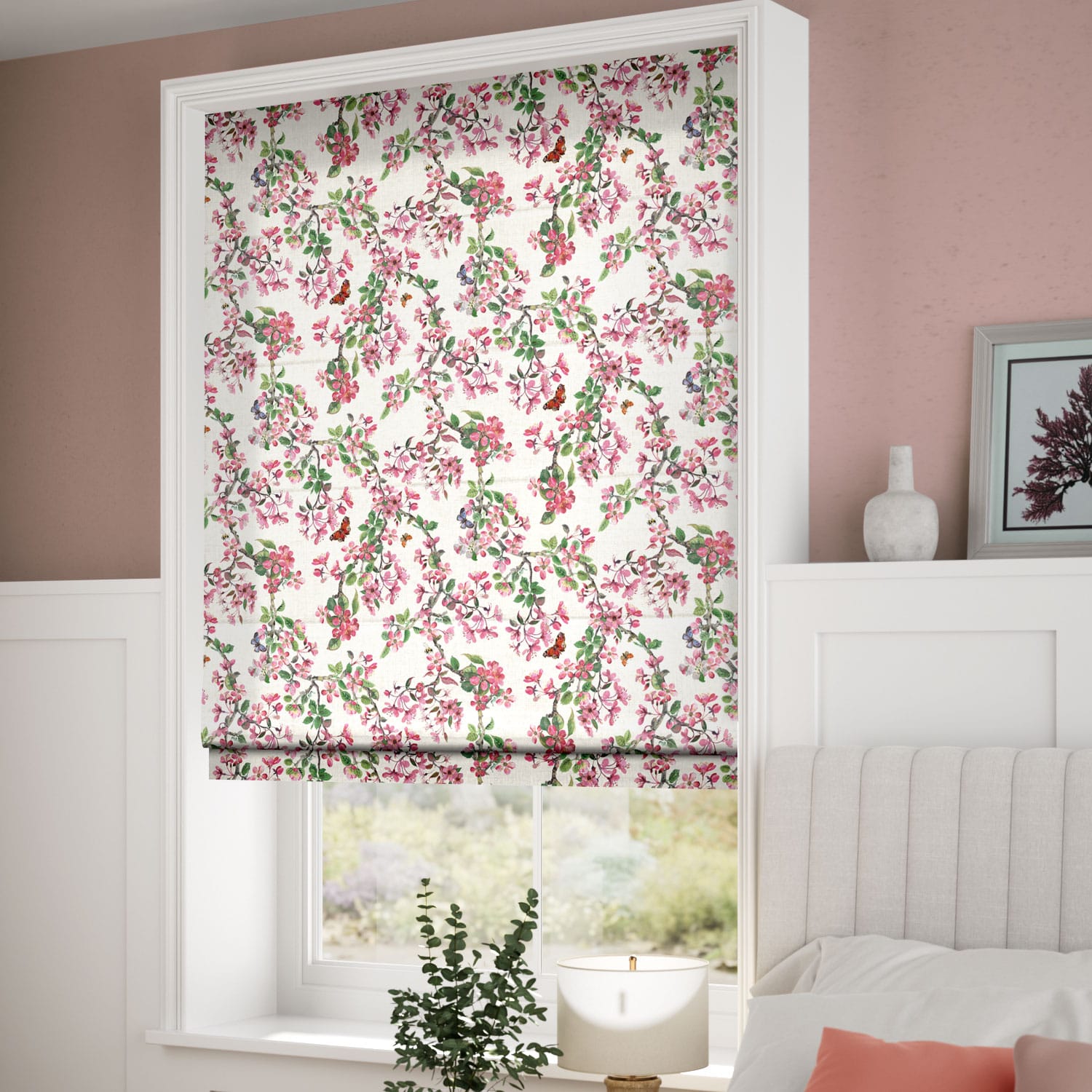 Blossom Pink Roman Blind