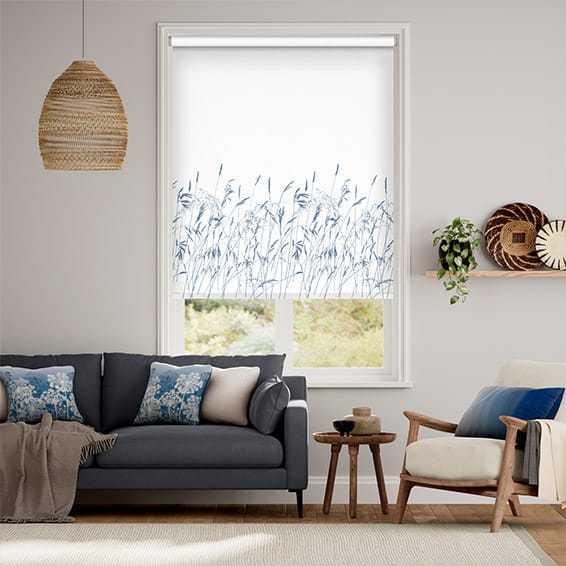 Blowing Grasses Blue Roller Blind