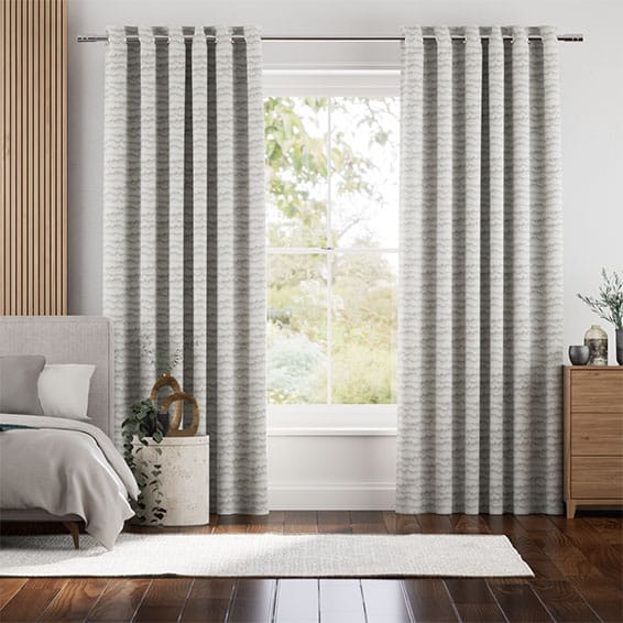 Blythe Stripe Silver Curtains