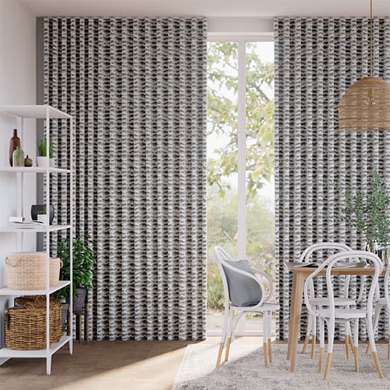 Blythe Stripe Slate Grey Curtains