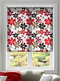 Bouquet Red Roller Blind thumbnail image