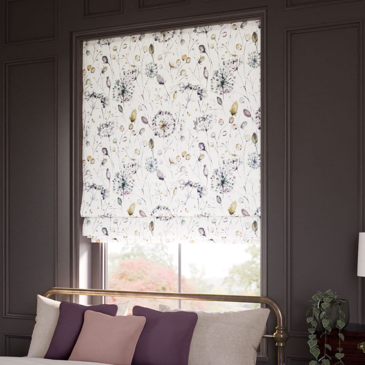 Boronia Ironstone Cream Roman Blind