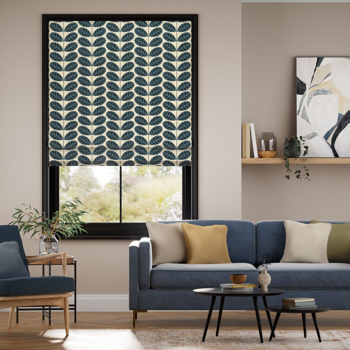 Botanica Stem Whale Roman Blind