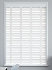 Bright White & Cotton Wooden Blind thumbnail image