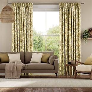 Brushstroke Geometric Ochre Curtains thumbnail image