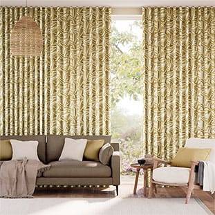 Brushstroke Geometric Ochre Curtains thumbnail image