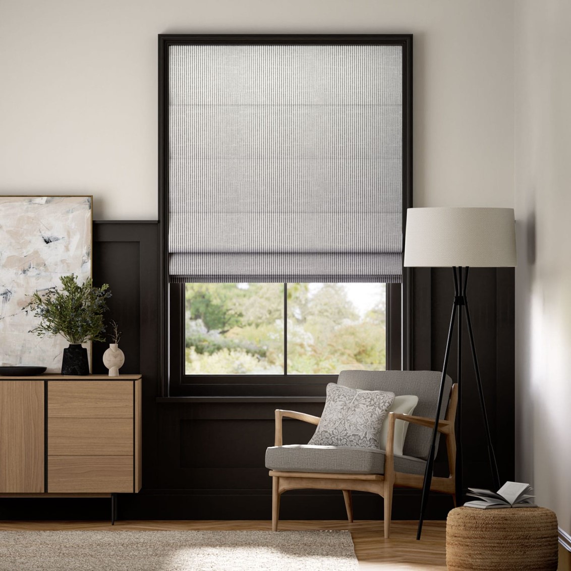 Bryony Slate Roman Blind