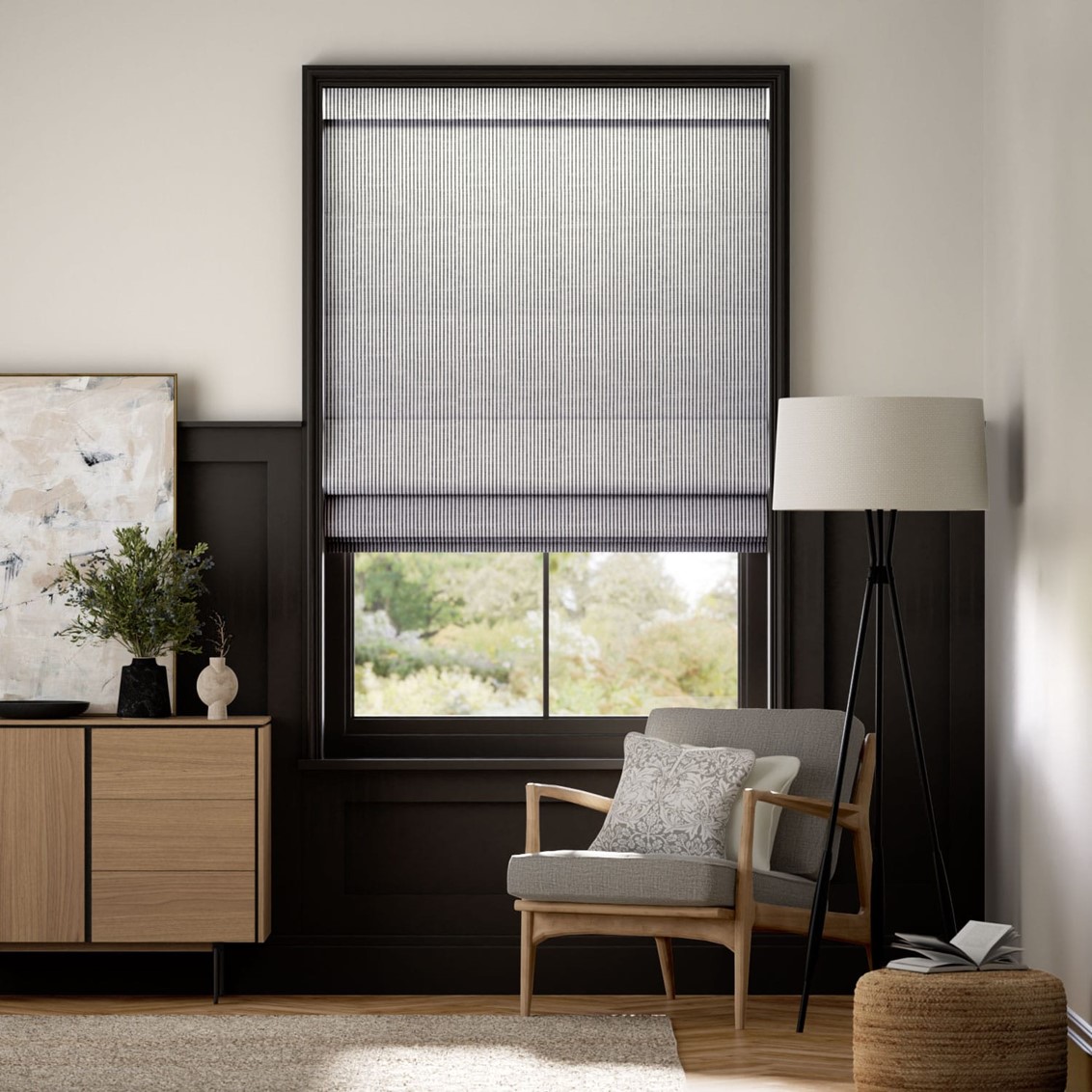 Bryony Slate Roman Blind