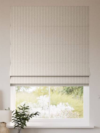 Burnsall Stripe White Sands Roman Blind thumbnail image