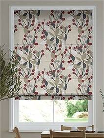 Bursting Berries Linen Cherry Roman Blind thumbnail image