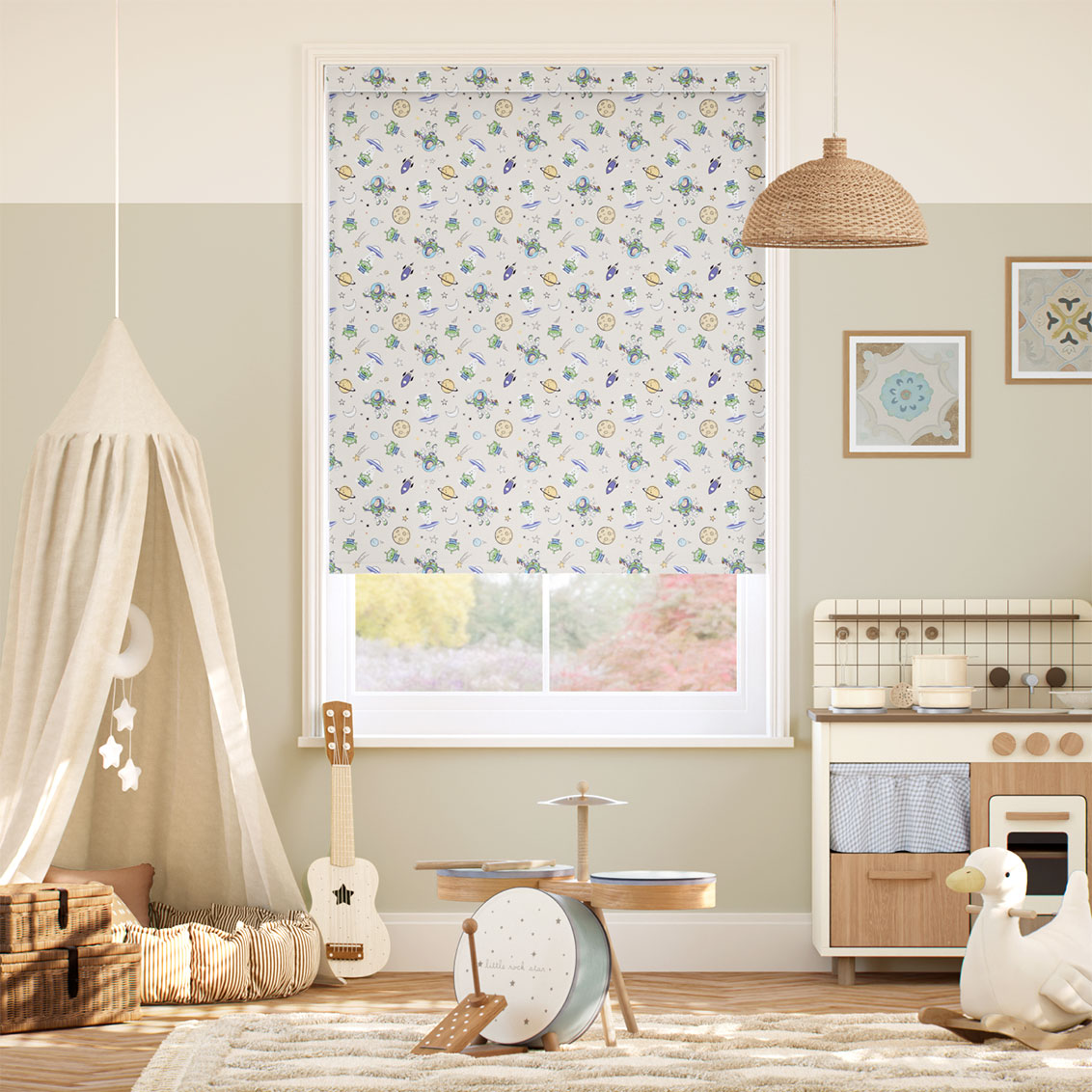 Buzz Lightyear Blackout Cosmic Mist Roller Blind