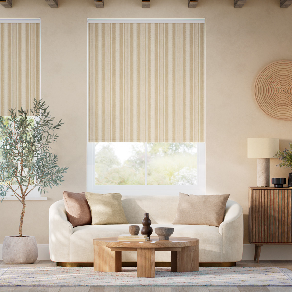 Cadence Stripe Barley Roller Blind