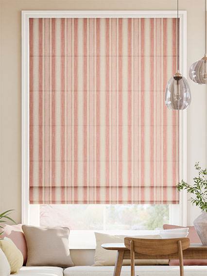 Cadence Stripe Fuji Red Roman Blind thumbnail image