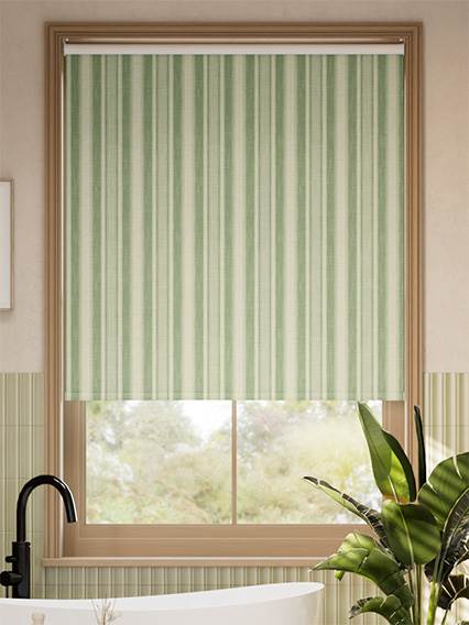 Cadence Stripe Leafy Green Roller Blind thumbnail image