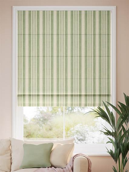 Cadence Stripe Leafy Green Roman Blind thumbnail image