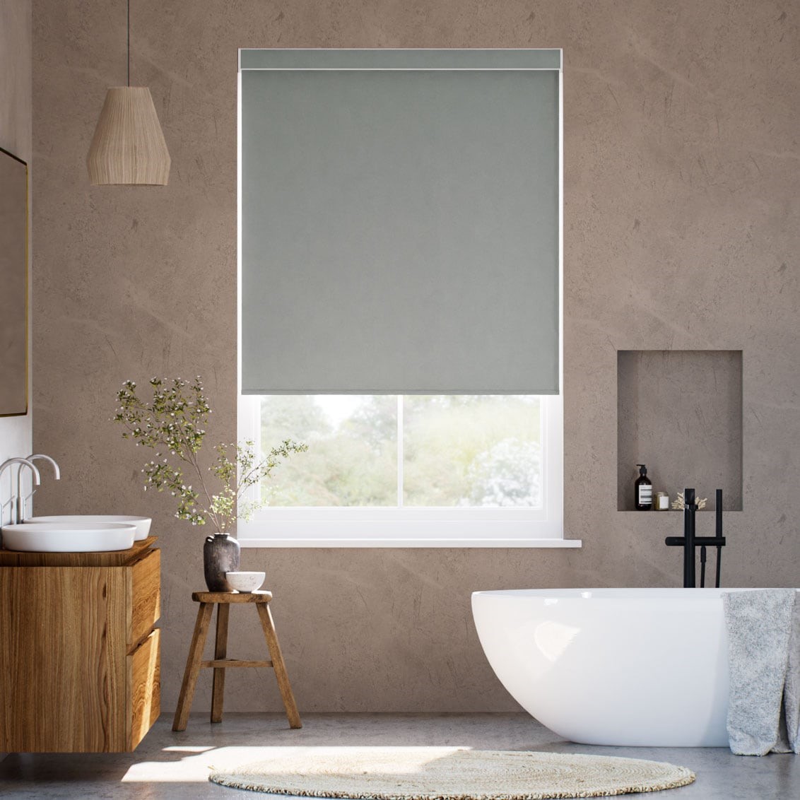 Cadiz Blackout Smoke Grey  Roller Blind