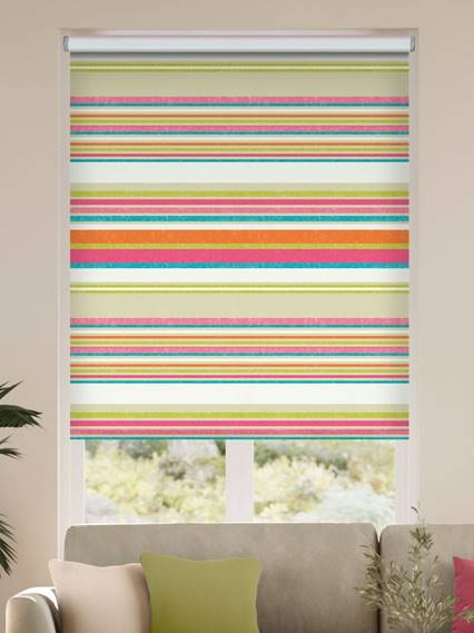 Calcutta Stripe Candyfloss Roller Blind thumbnail image