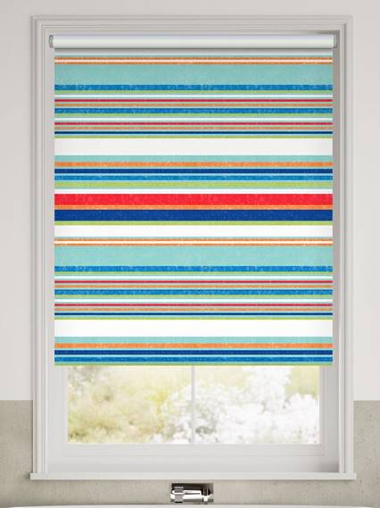 Calcutta Stripe Seaside Blue Roller Blind thumbnail image