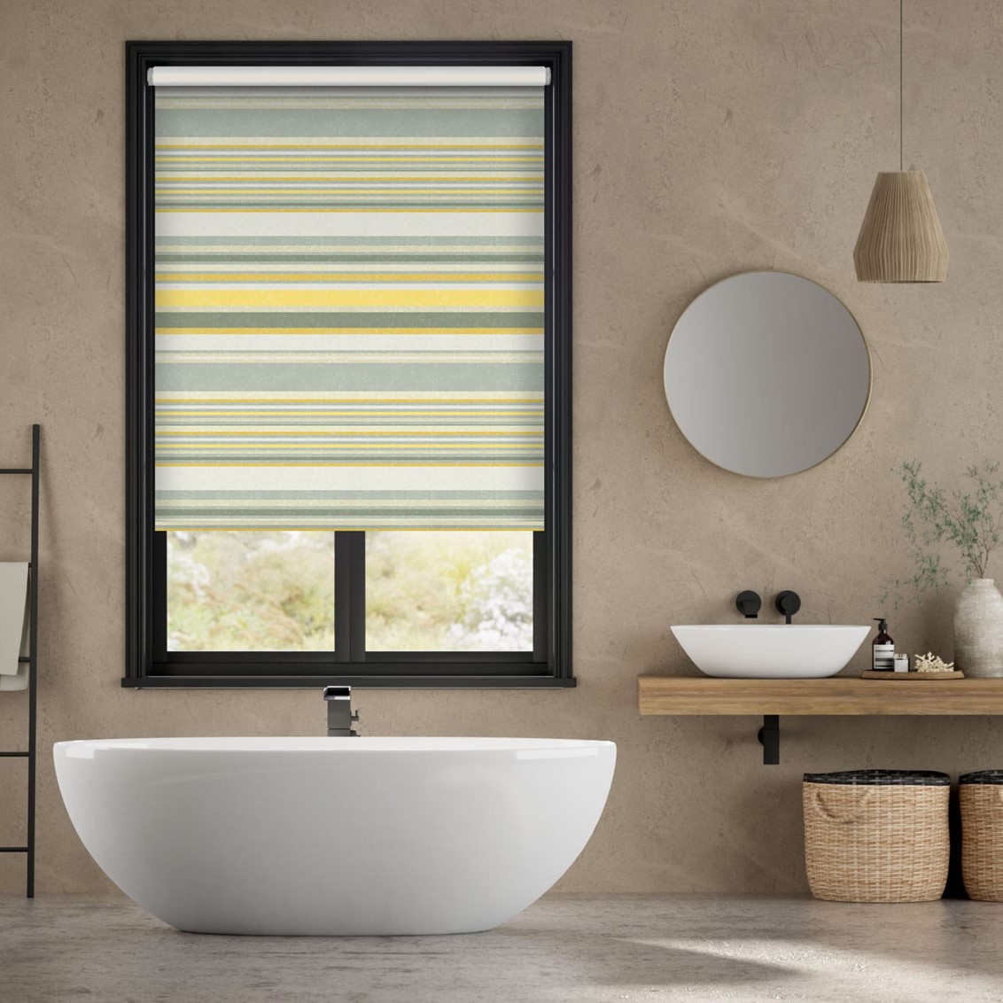 Calcutta Stripe Sunshine Roller Blind