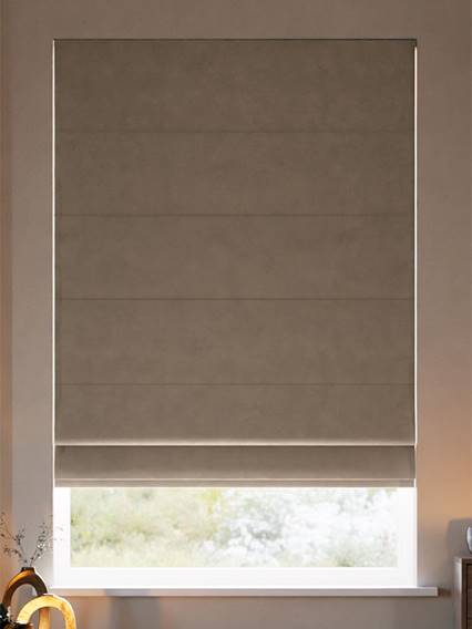 Cambridge Velvet Blackout Biscuit Roman Blind thumbnail image