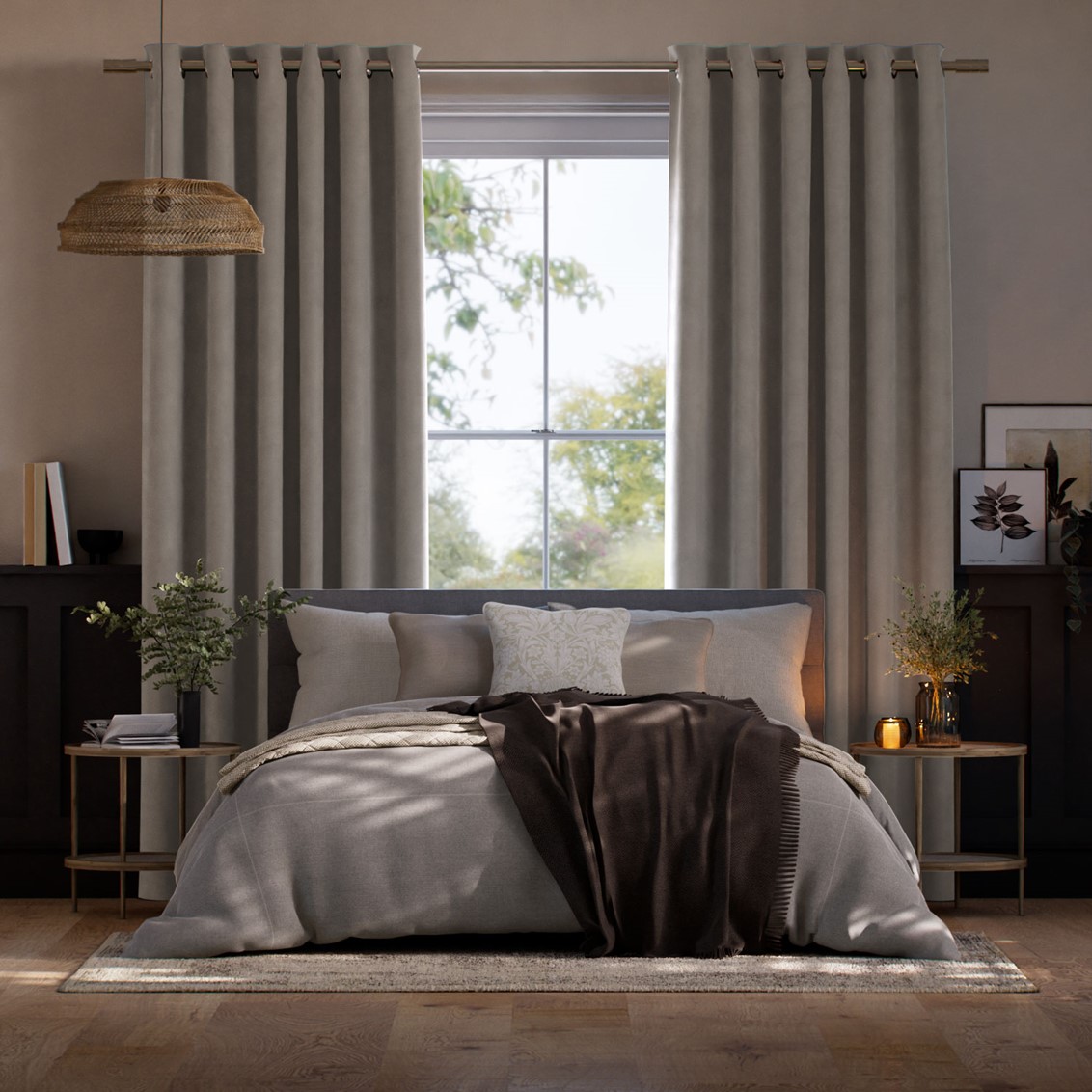 Cambridge Velvet Blackout Champagne Curtains